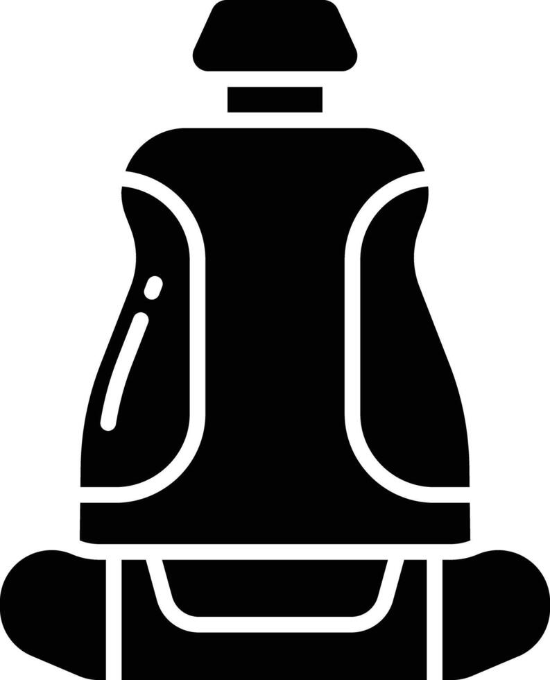 Car seat solid glyph illustration vector