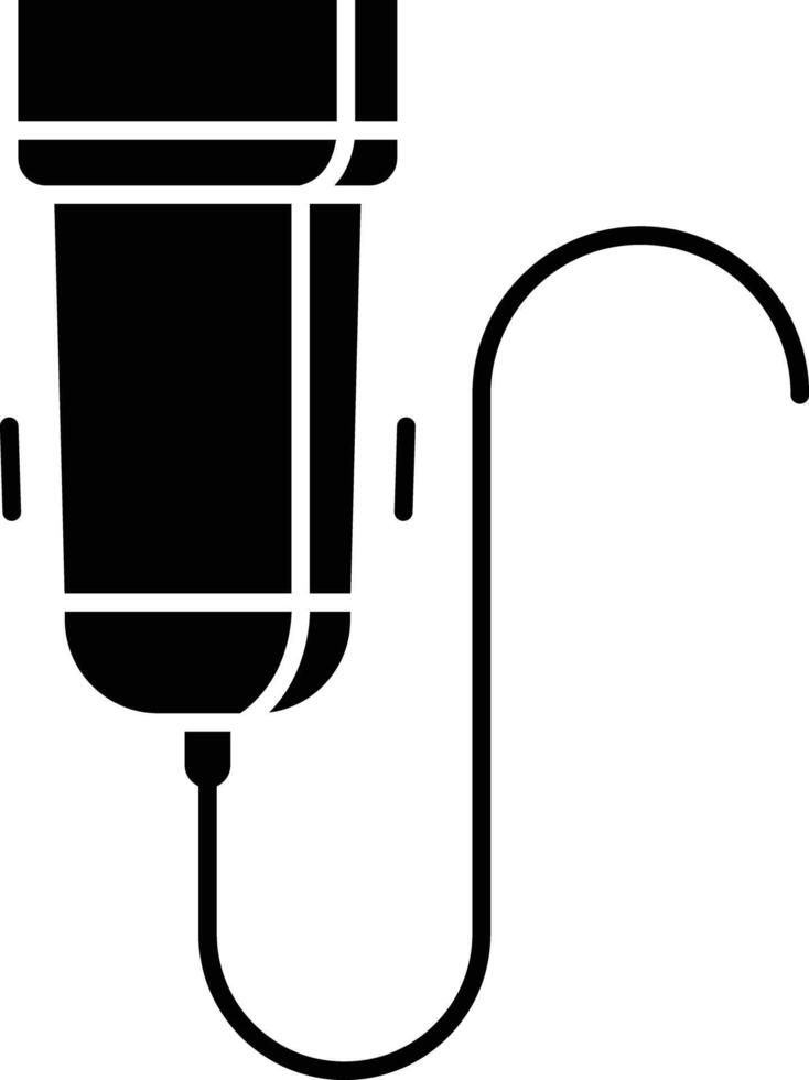 Car charger plug solid glyph illustration vector