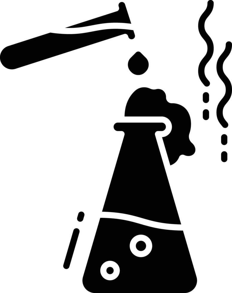 Chemical reaction solid glyph illustration vector
