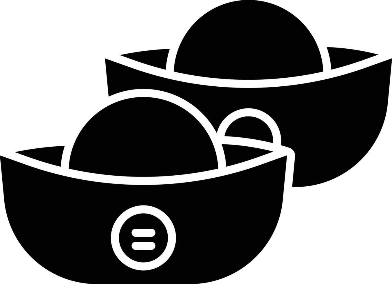 Ingot solid glyph illustration vector