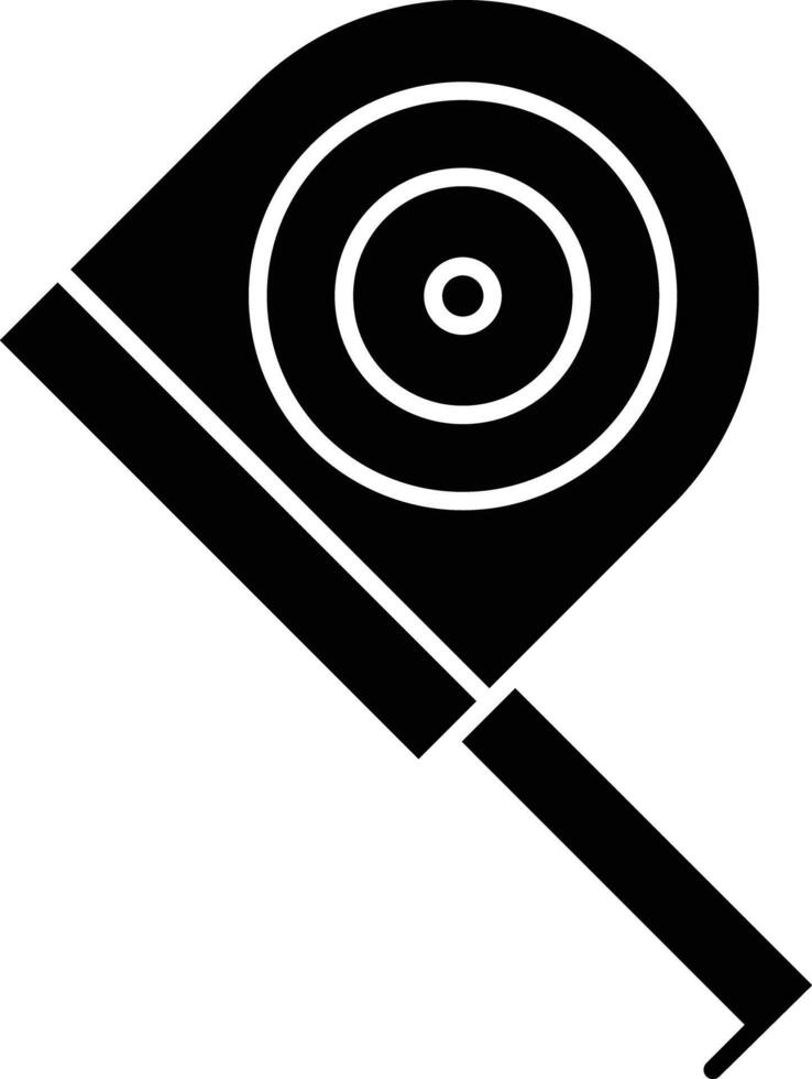 Measurement Tape solid glyph illustration vector