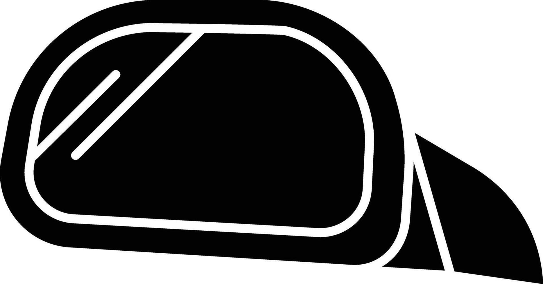 Side mirror solid glyph illustration vector