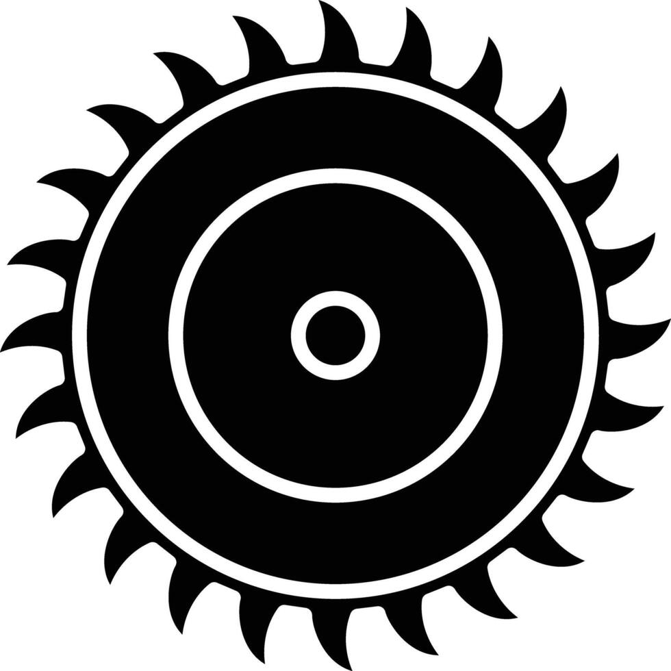 Circular Saw solid glyph illustration vector