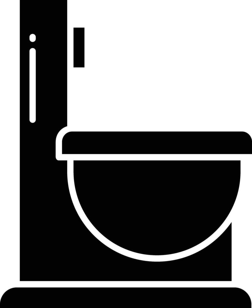 Toilet solid glyph illustration vector