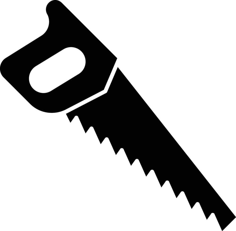 saw solid glyph illustration vector