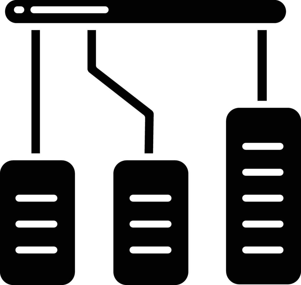Car Pedal solid glyph illustration vector