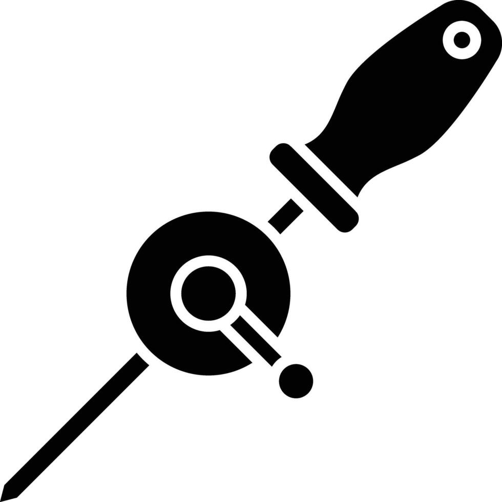 Hand Drill solid glyph illustration vector