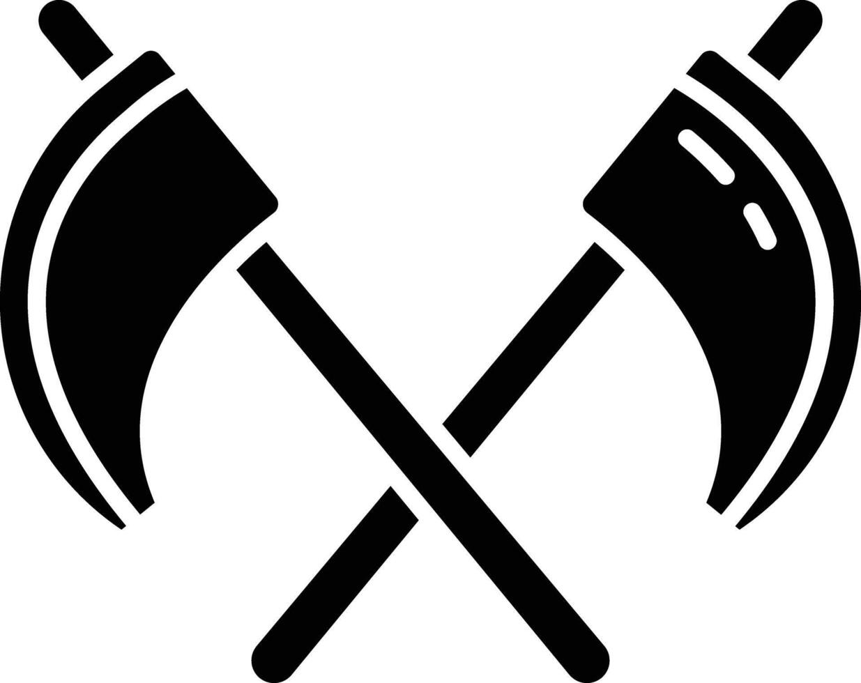 Axe solid glyph illustration vector