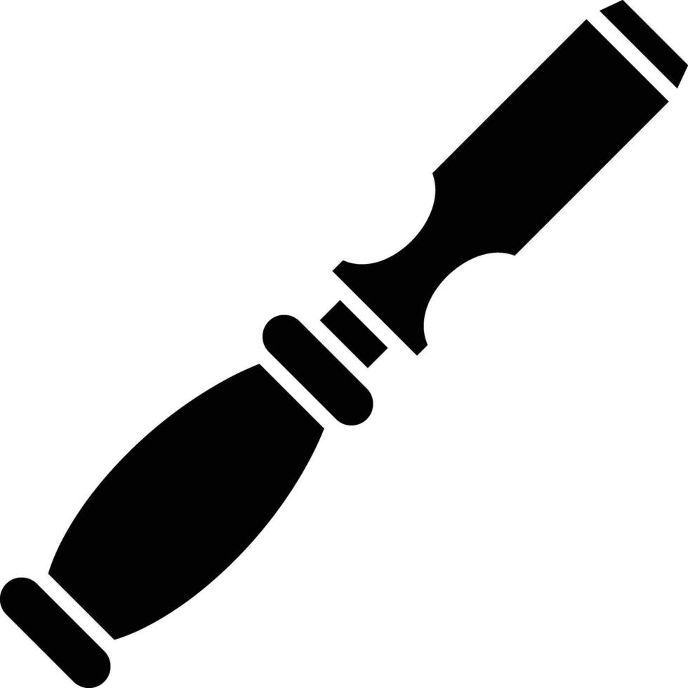 Chisel solid glyph illustration vector