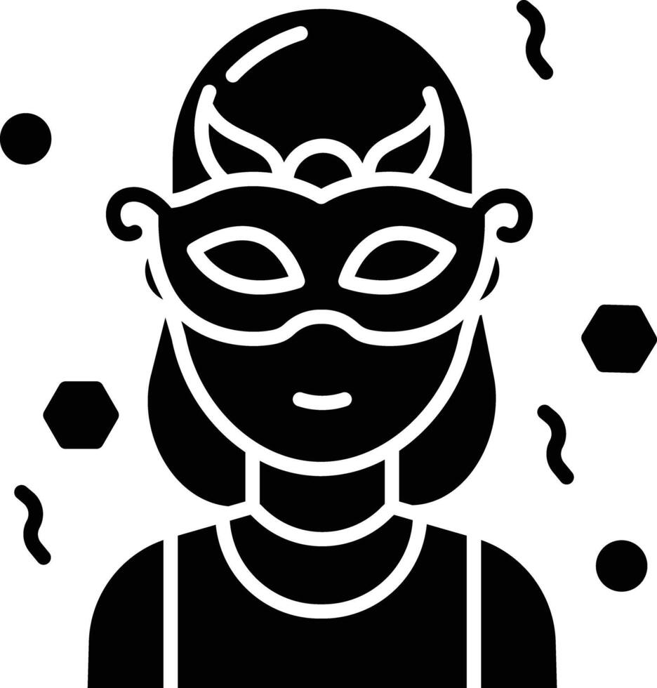 Woman solid glyph illustration vector