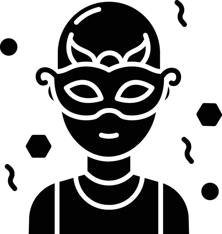 Man solid glyph illustration vector