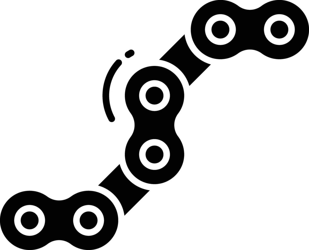 Chain solid glyph illustration vector