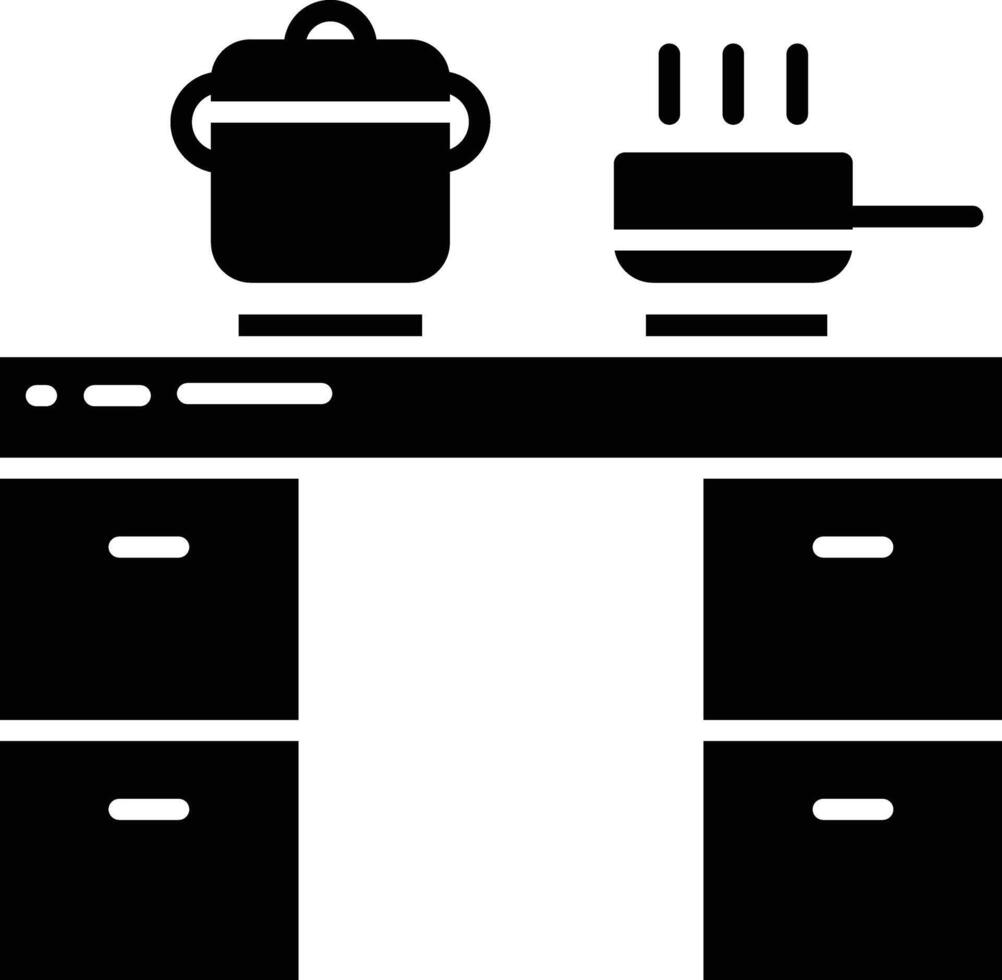 Man chef solid glyph illustration vector