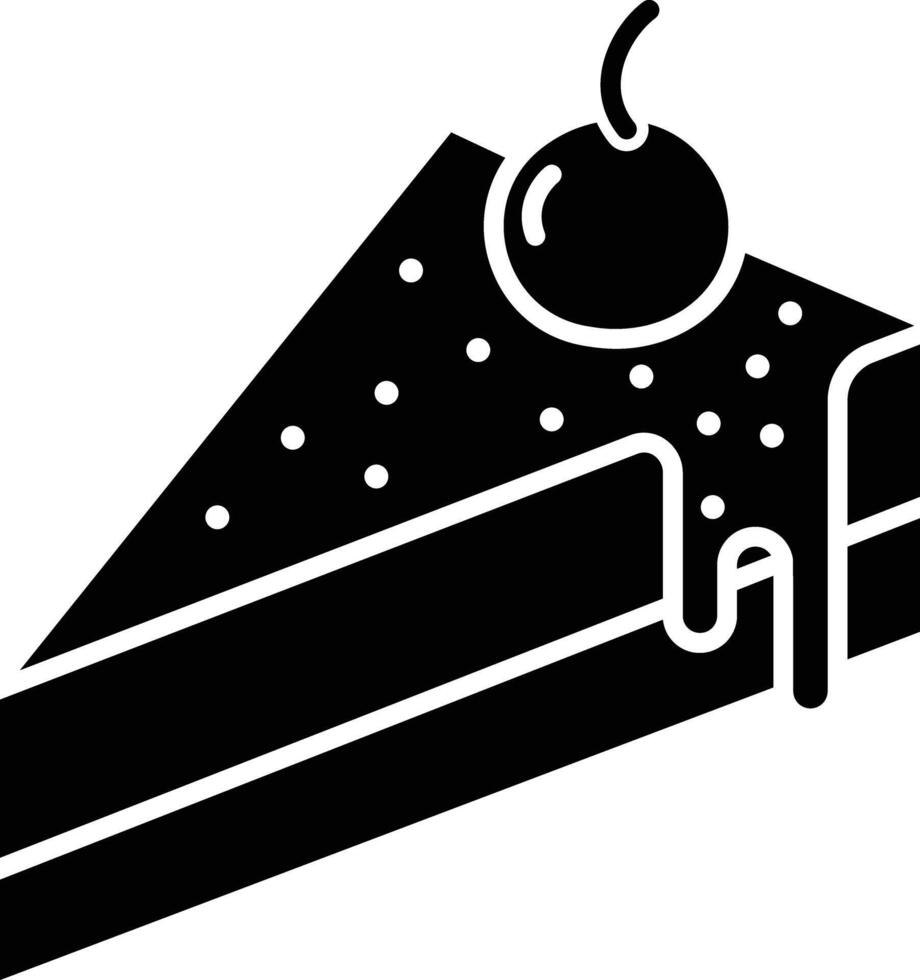Pastry cake solid glyph illustration vector