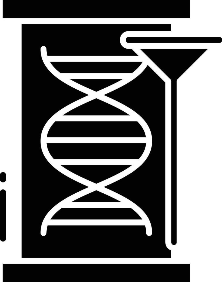DNA solid glyph illustration vector