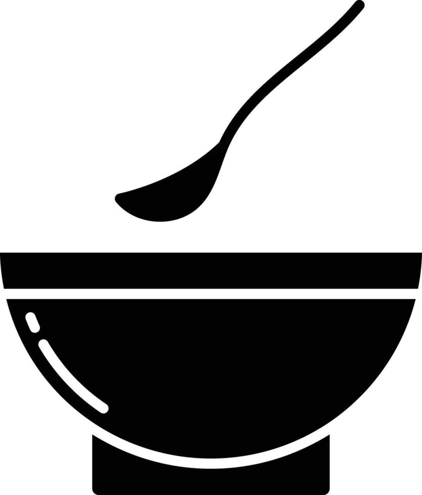 Soup solid glyph illustration vector