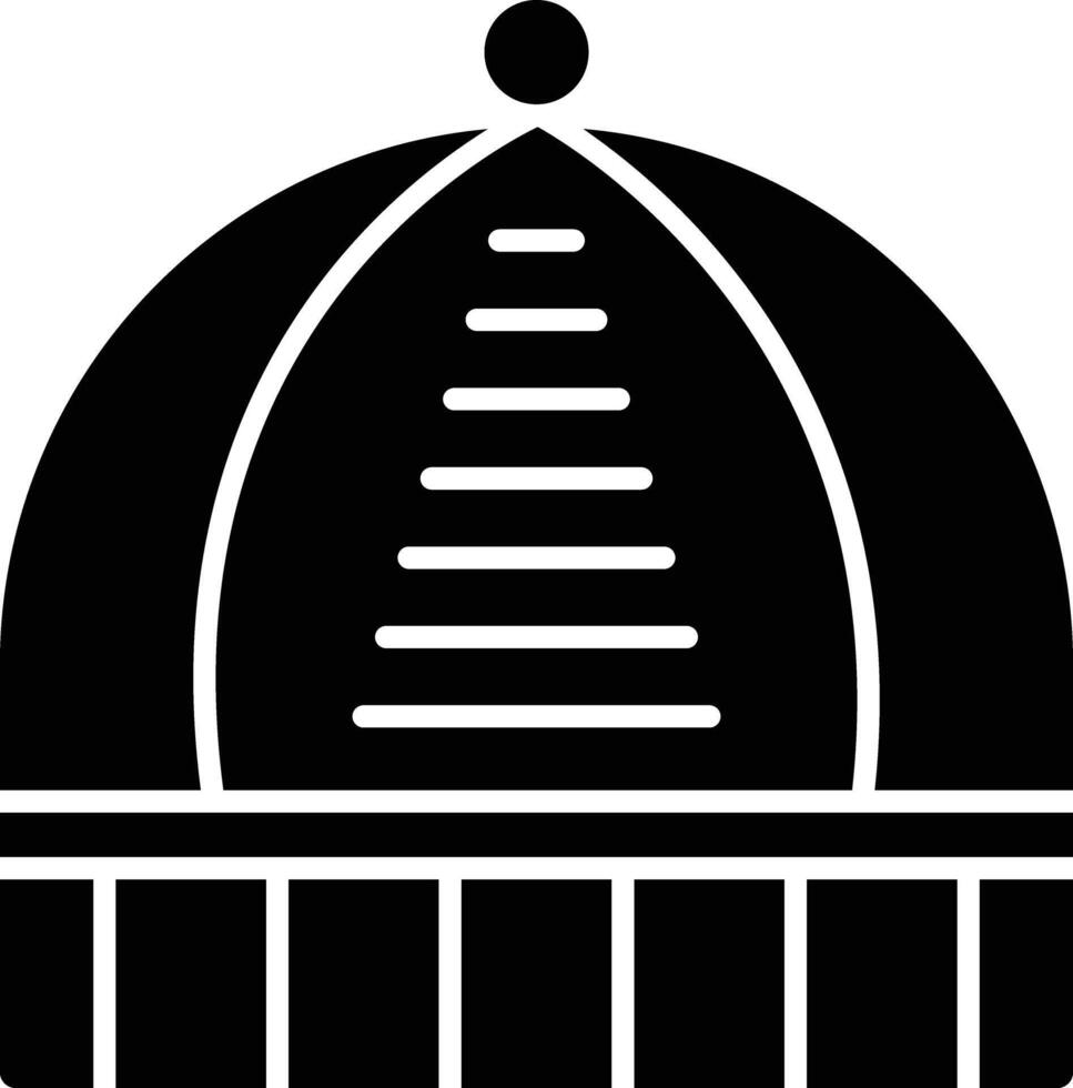 Hat solid glyph illustration vector