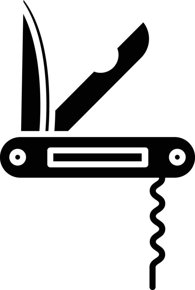 Knife solid glyph illustration vector