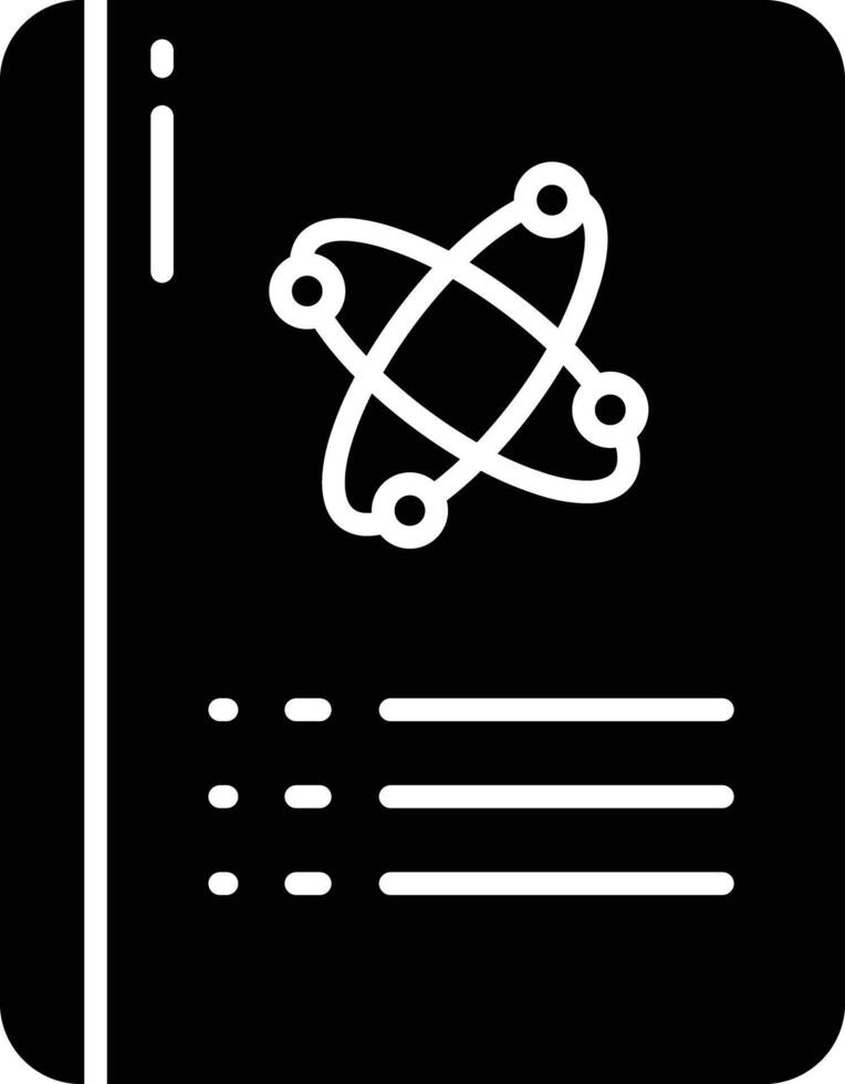 lab book solid glyph illustration vector