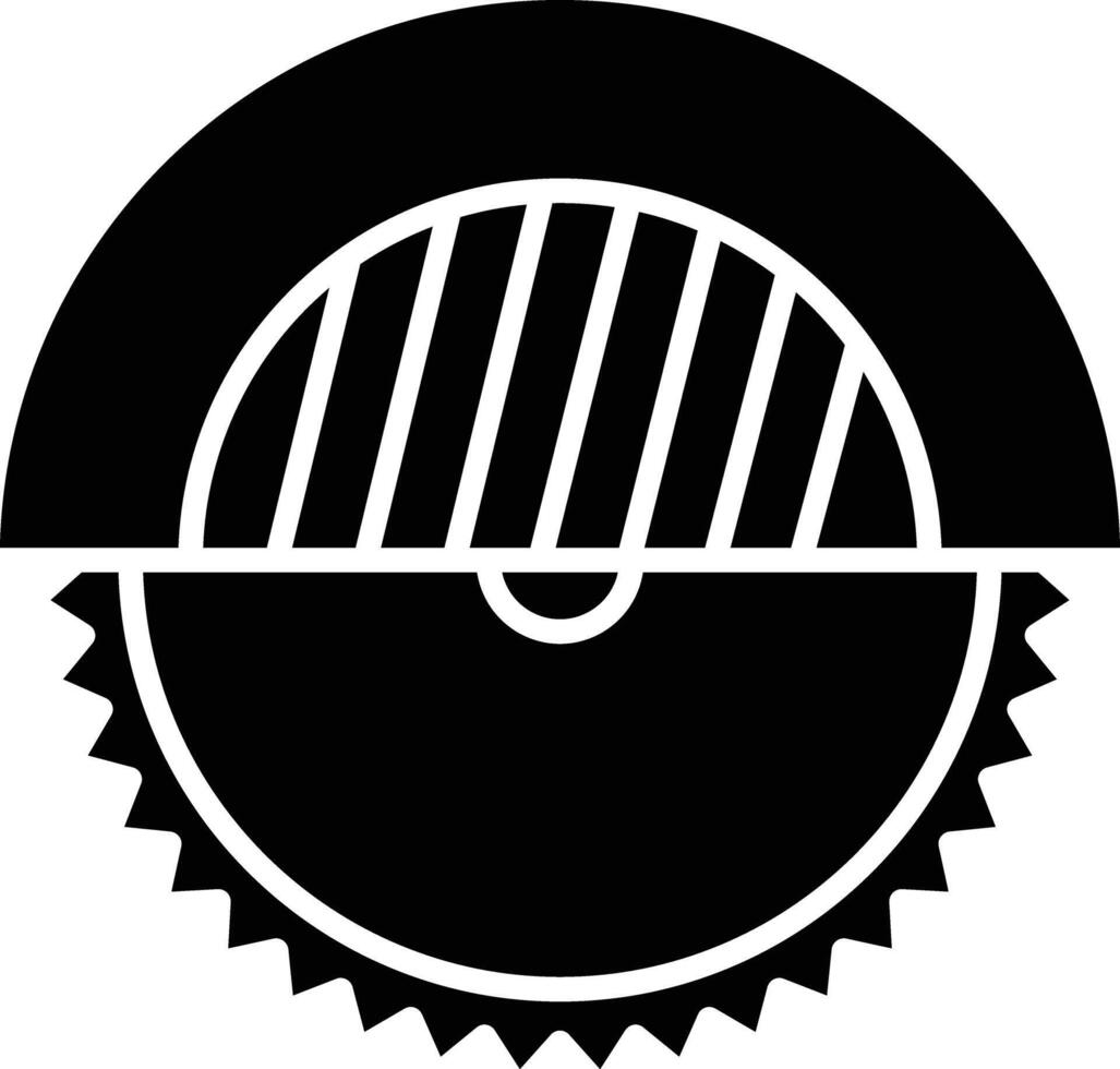 Circular Saw solid glyph illustration vector