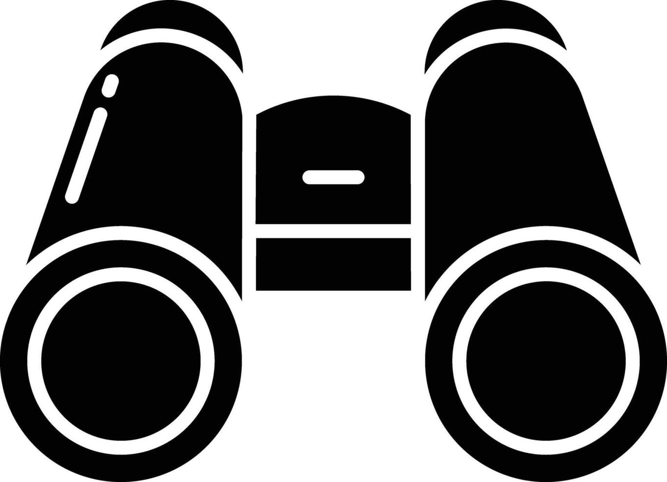 Binoculars solid glyph illustration vector