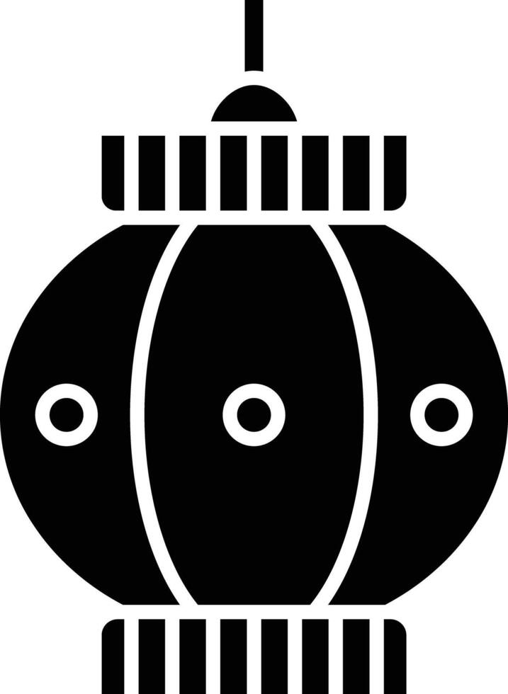 Lantern solid glyph illustration vector