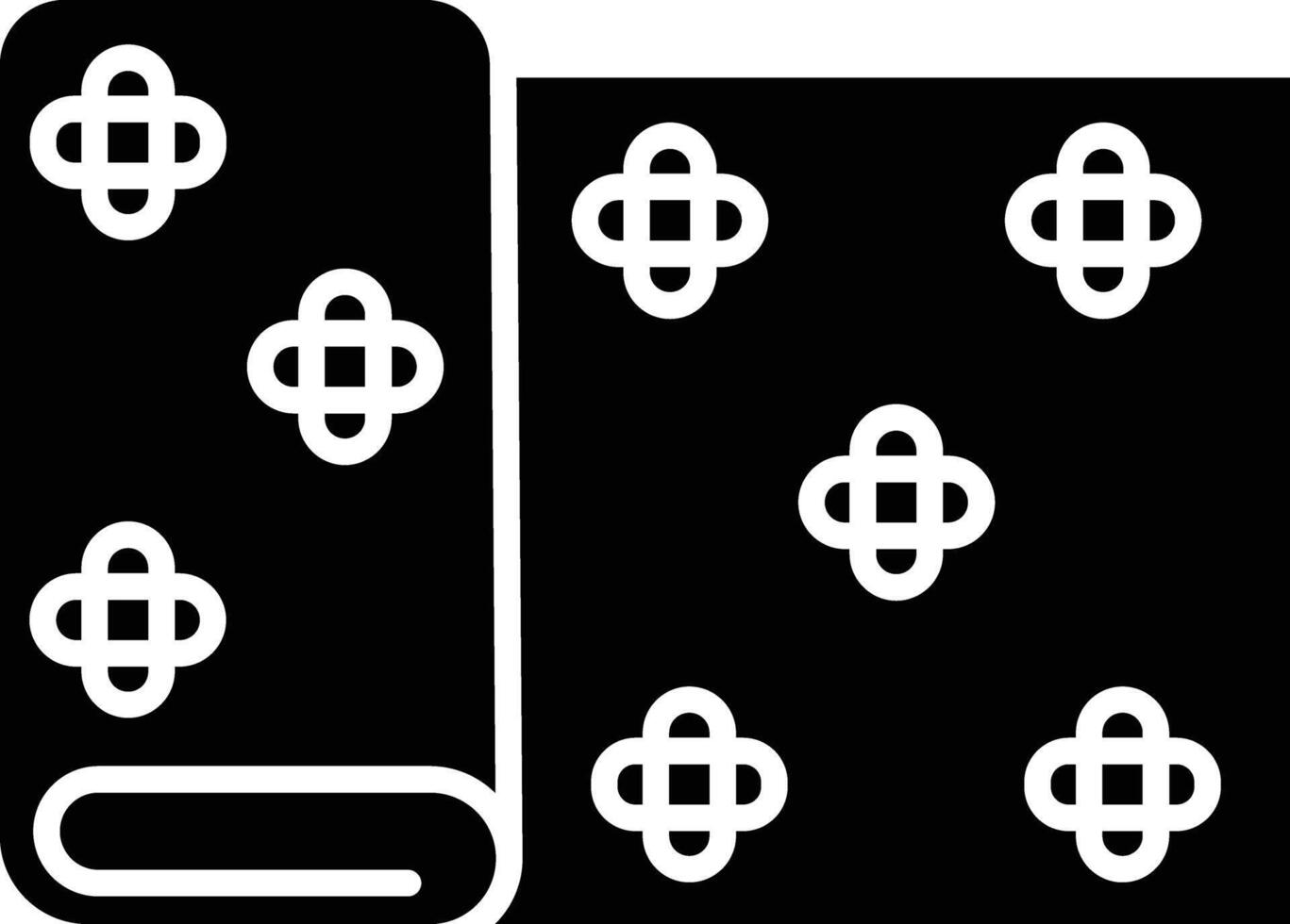 Chinese silk solid glyph illustration vector
