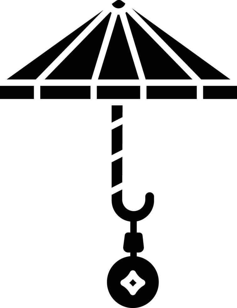 Umbrella solid glyph illustration vector
