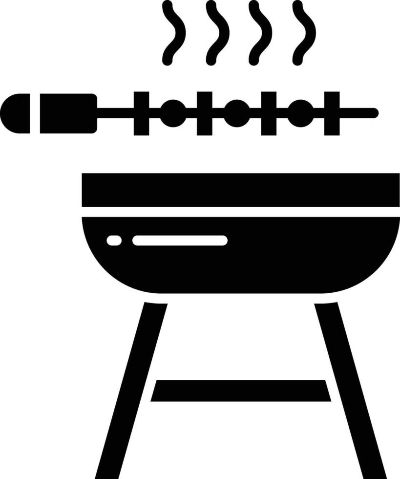 Barbeque solid glyph illustration vector