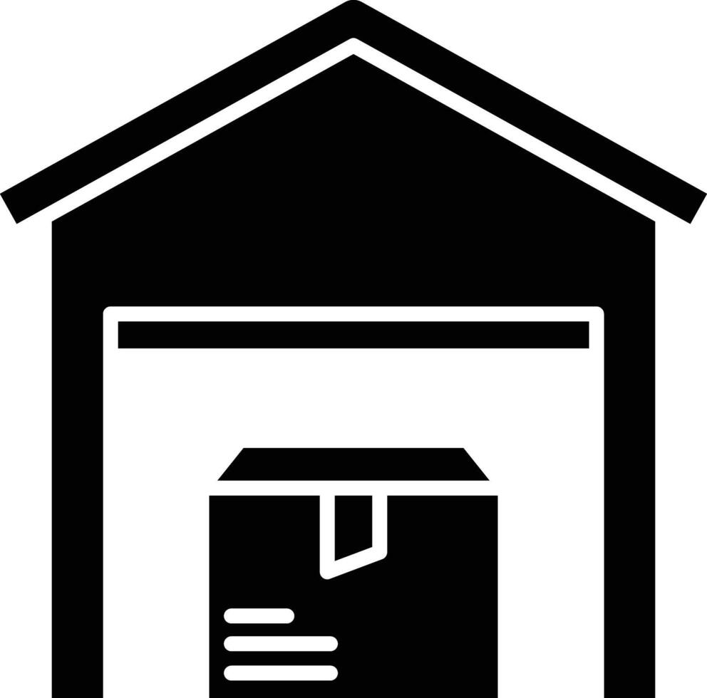 Goods storage solid glyph illustration vector