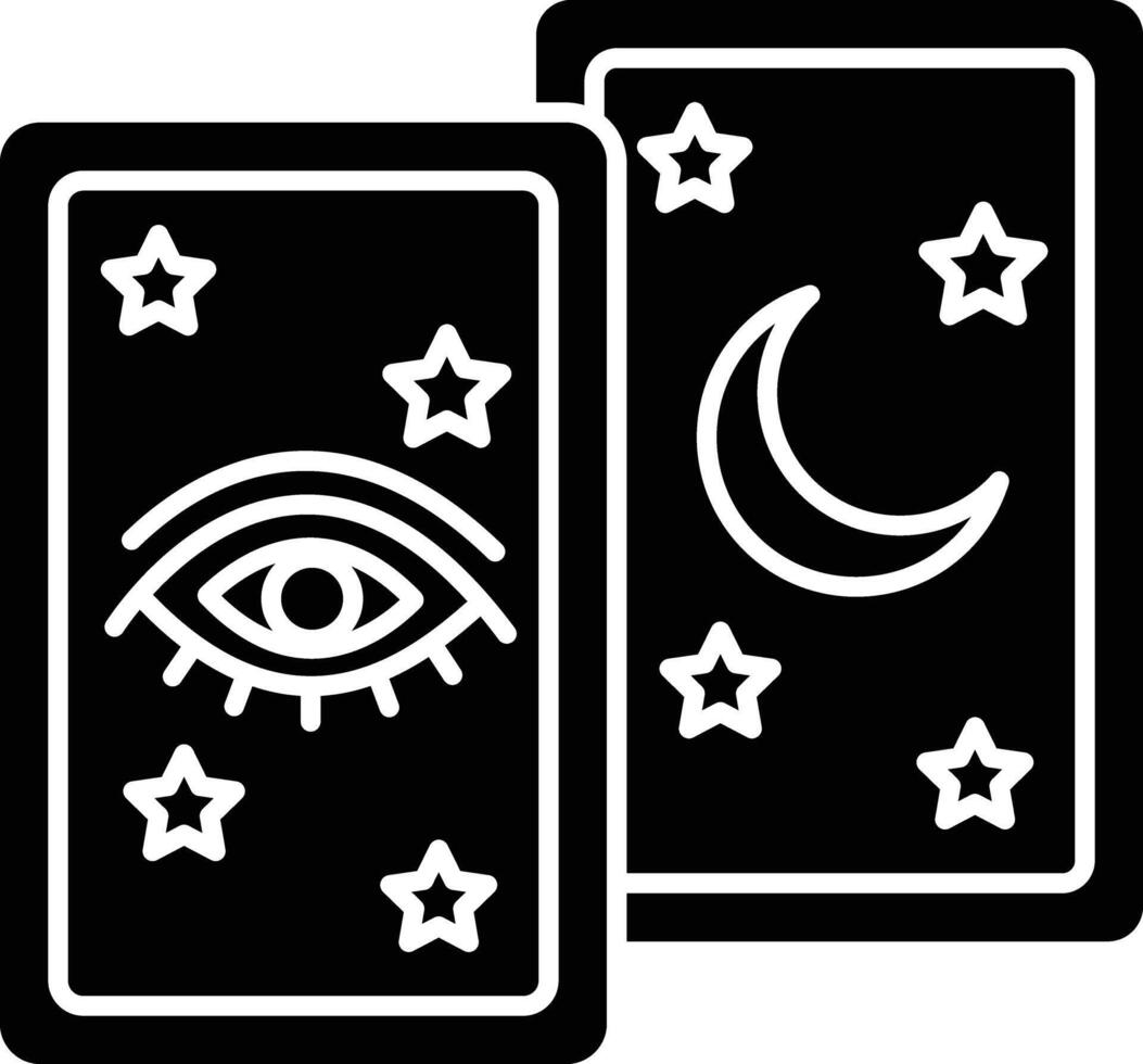 Cards solid glyph illustration vector