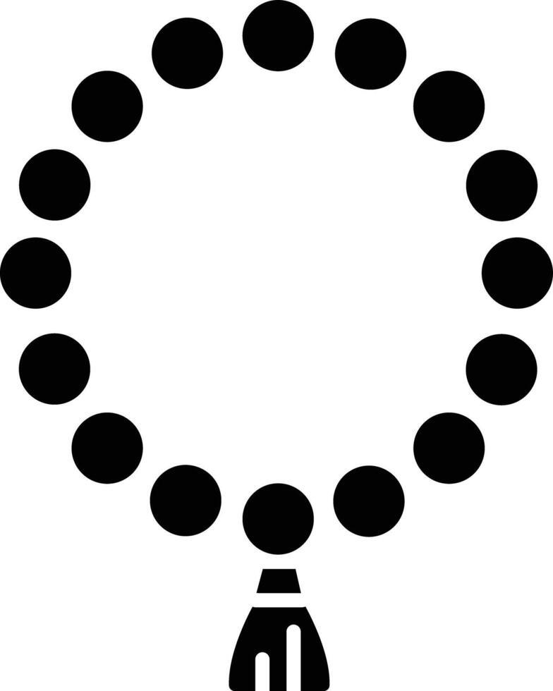 Japa Mala solid glyph illustration vector