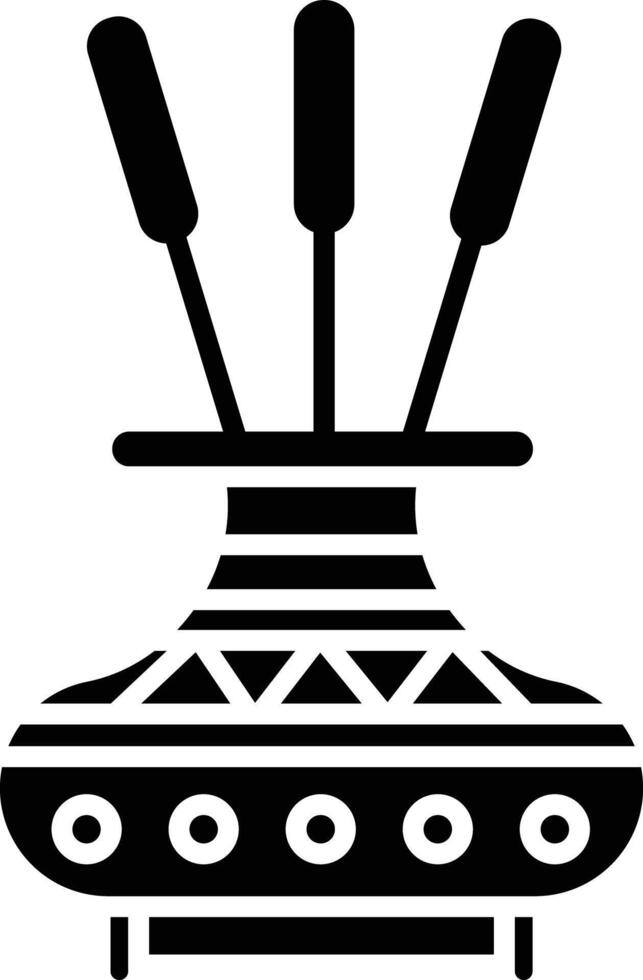 Incense solid glyph illustration vector