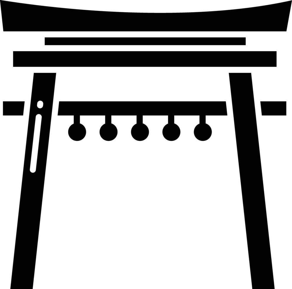 Shrine solid glyph illustration vector