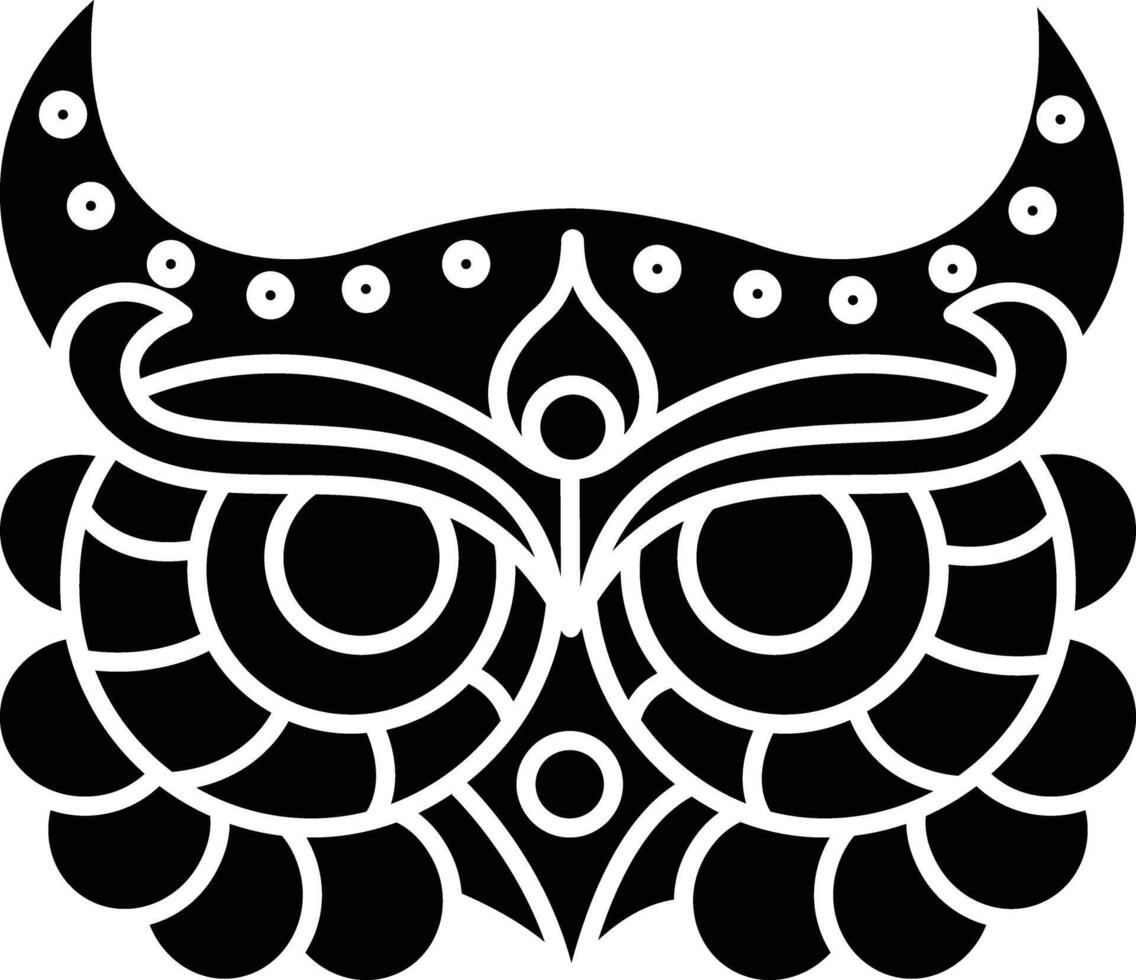 Owl solid glyph illustration vector