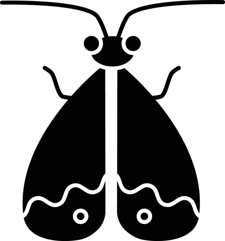 Moth solid glyph illustration vector