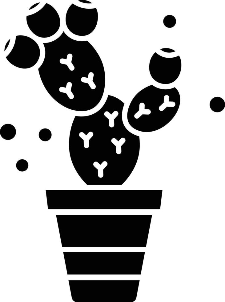 Cactus Plant solid glyph illustration vector