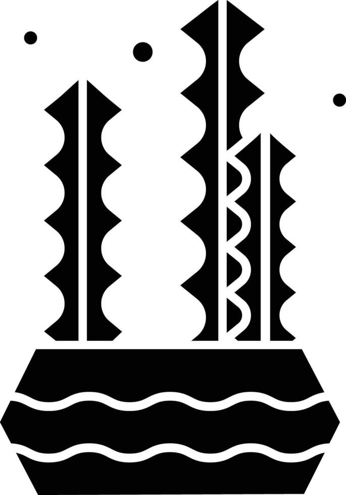 Cactus Plant solid glyph illustration vector