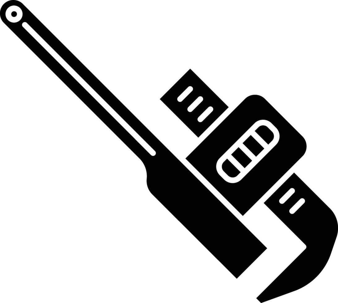 Wrench solid glyph illustration vector