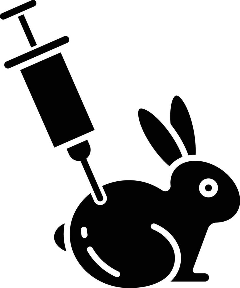 Animal testing solid glyph illustration vector