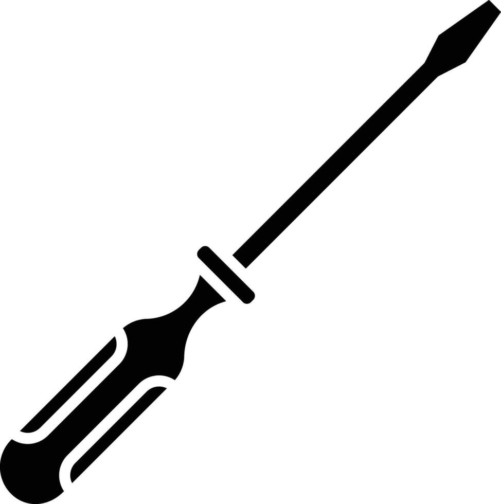 Screwdriver solid glyph illustration vector