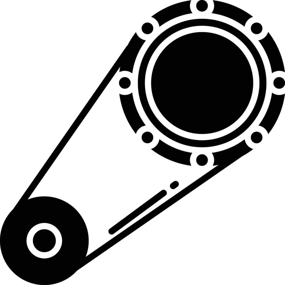 Gear solid glyph illustration vector