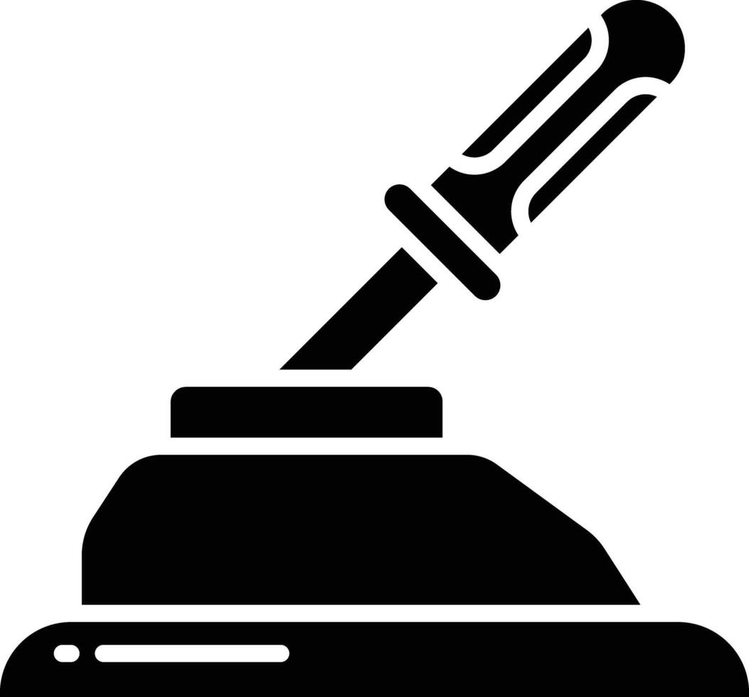 handbrake solid glyph illustration vector