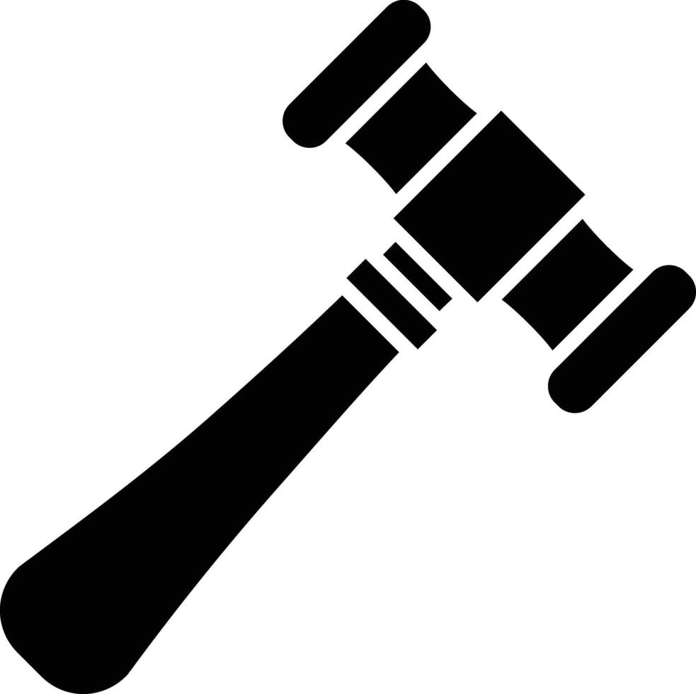 Hammer solid glyph illustration vector