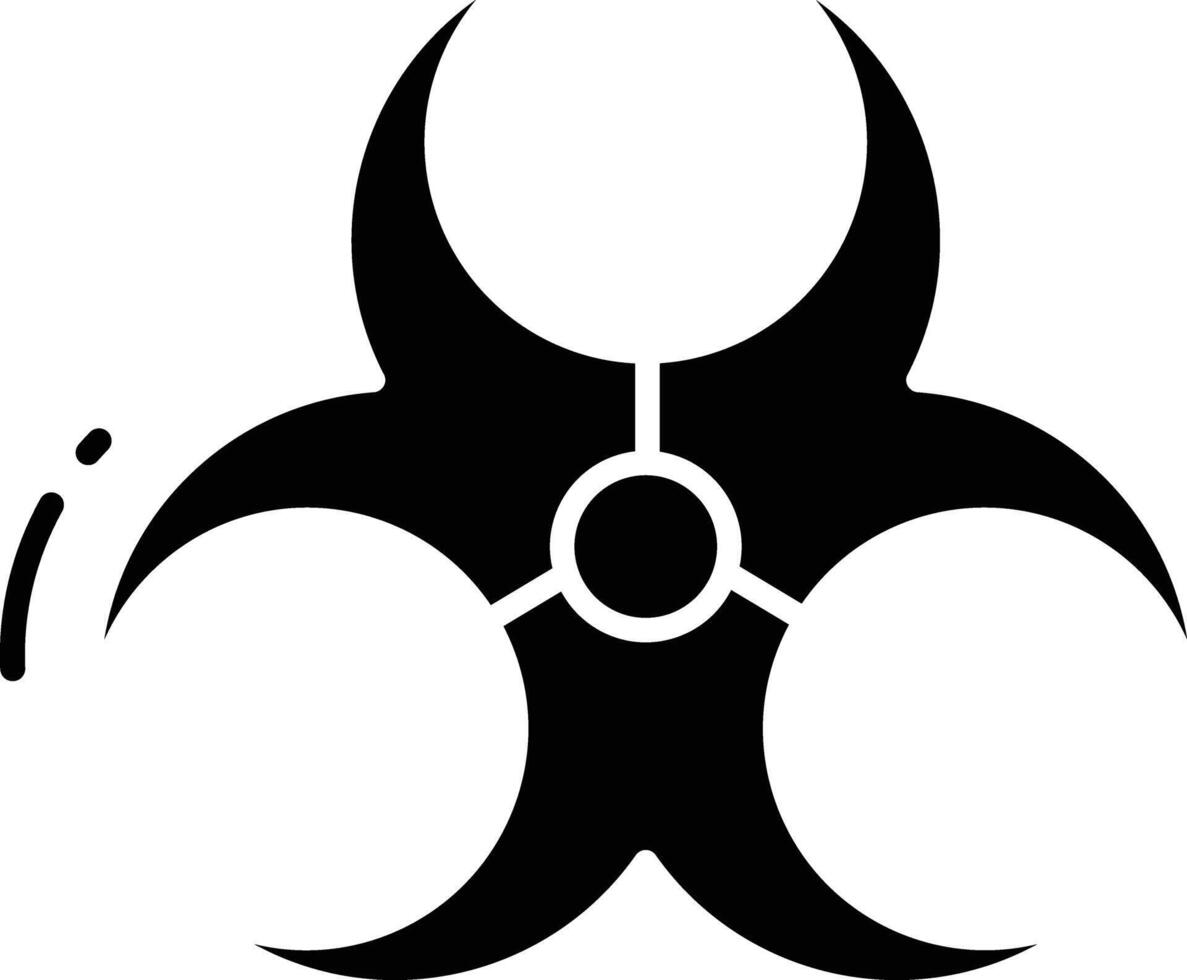Biological hazard solid glyph illustration vector