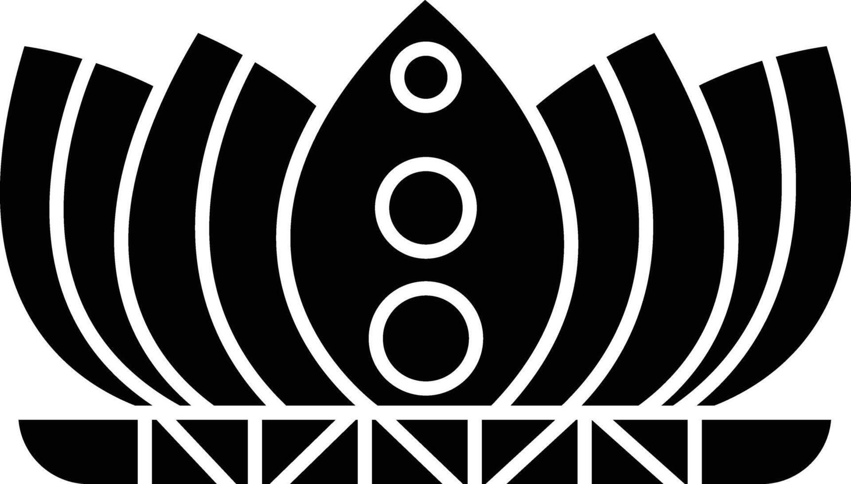 Water Lily solid glyph illustration vector