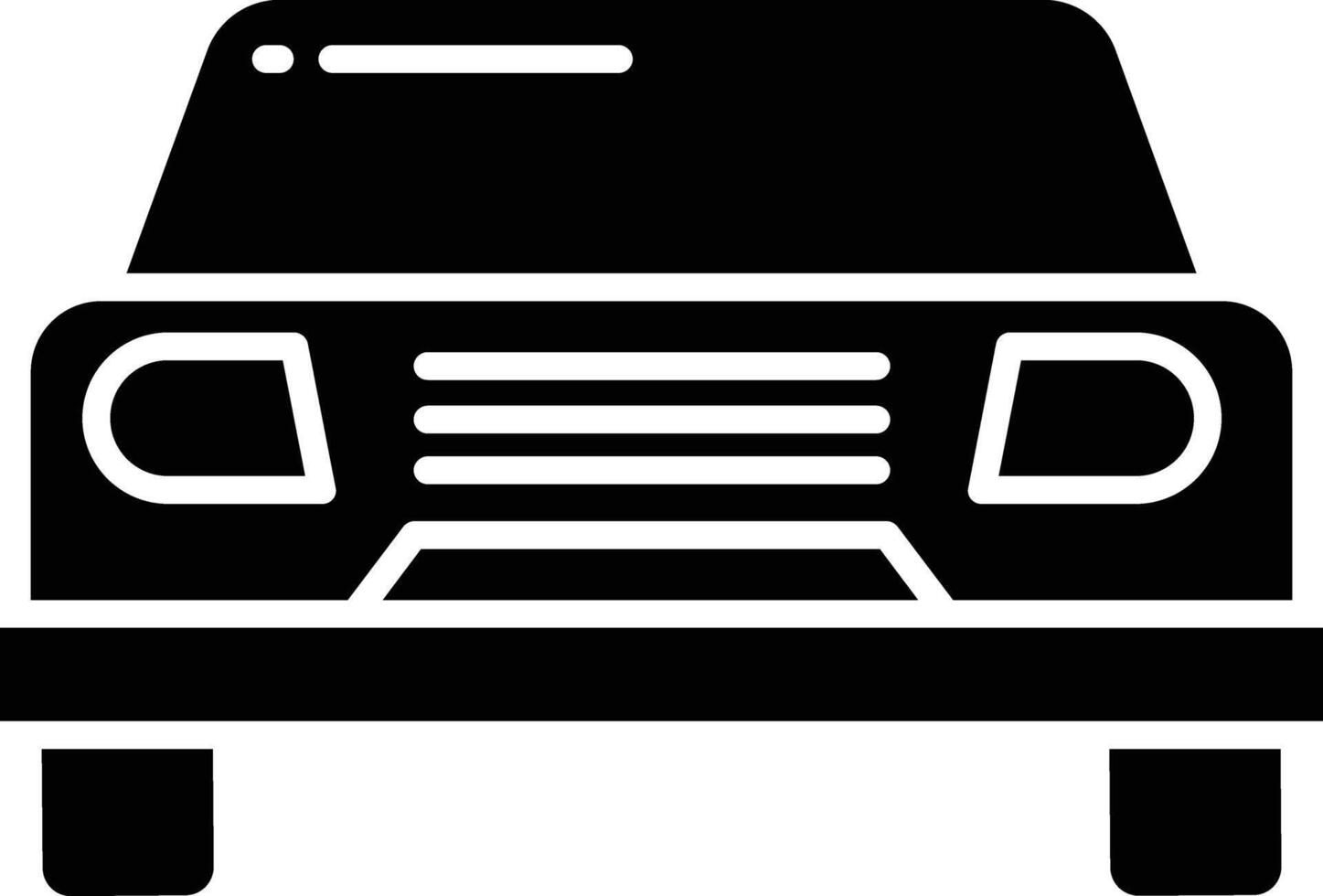 Van solid glyph illustration vector