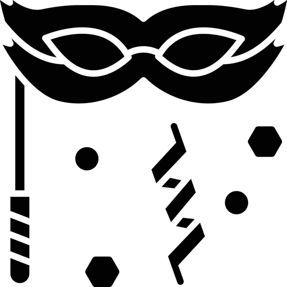 Party Eye Mask solid glyph illustration vector