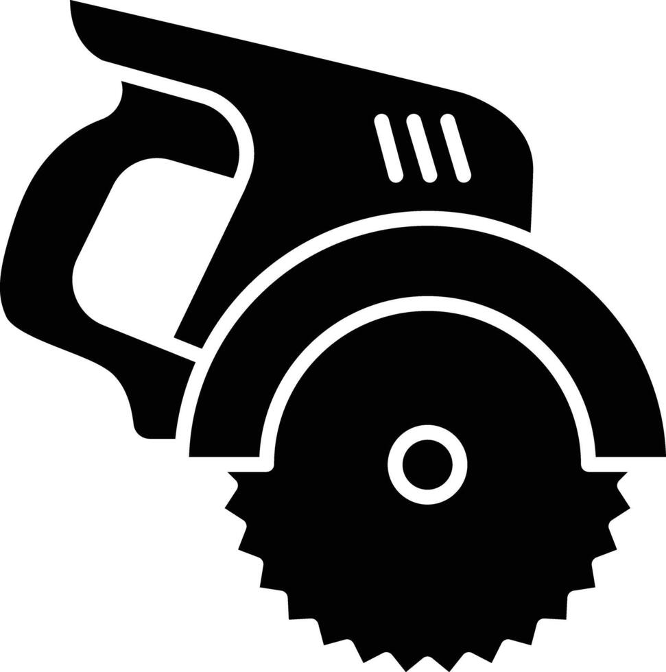 Electric Saw solid glyph illustration vector