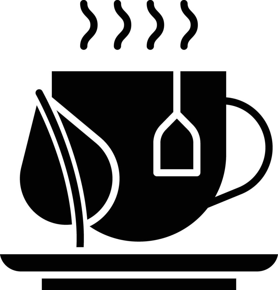 Green Tea solid glyph illustration vector